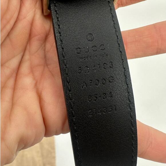 GUCCI GG Double G Torchon Belt 85/34 - Picture 7 of 9